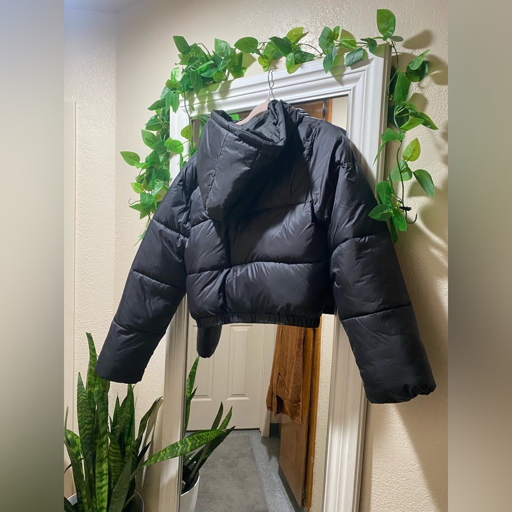 Fashion Nova Black Puffer Jacket - Picture 2 of 5